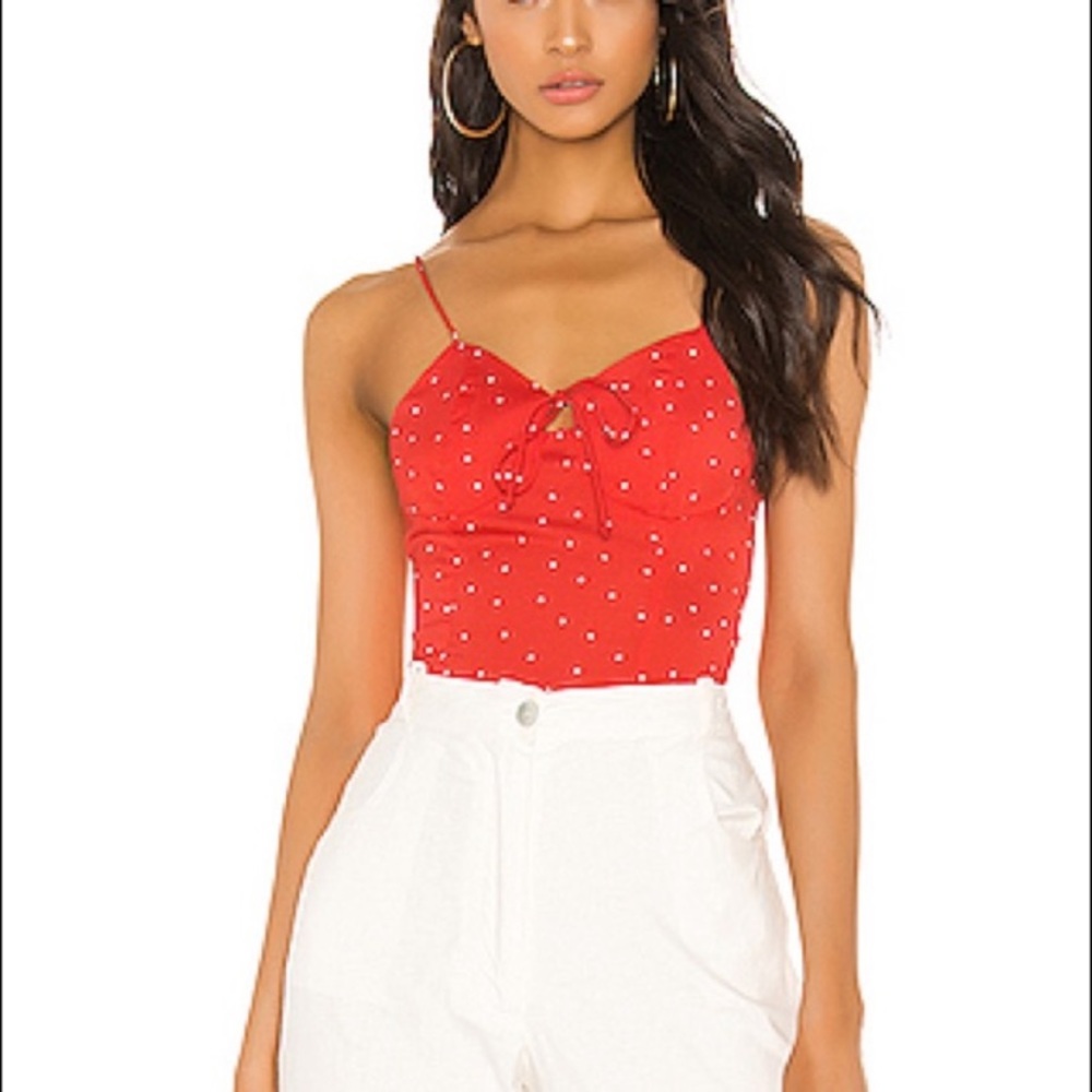 NWT superdown Polka dot tie top